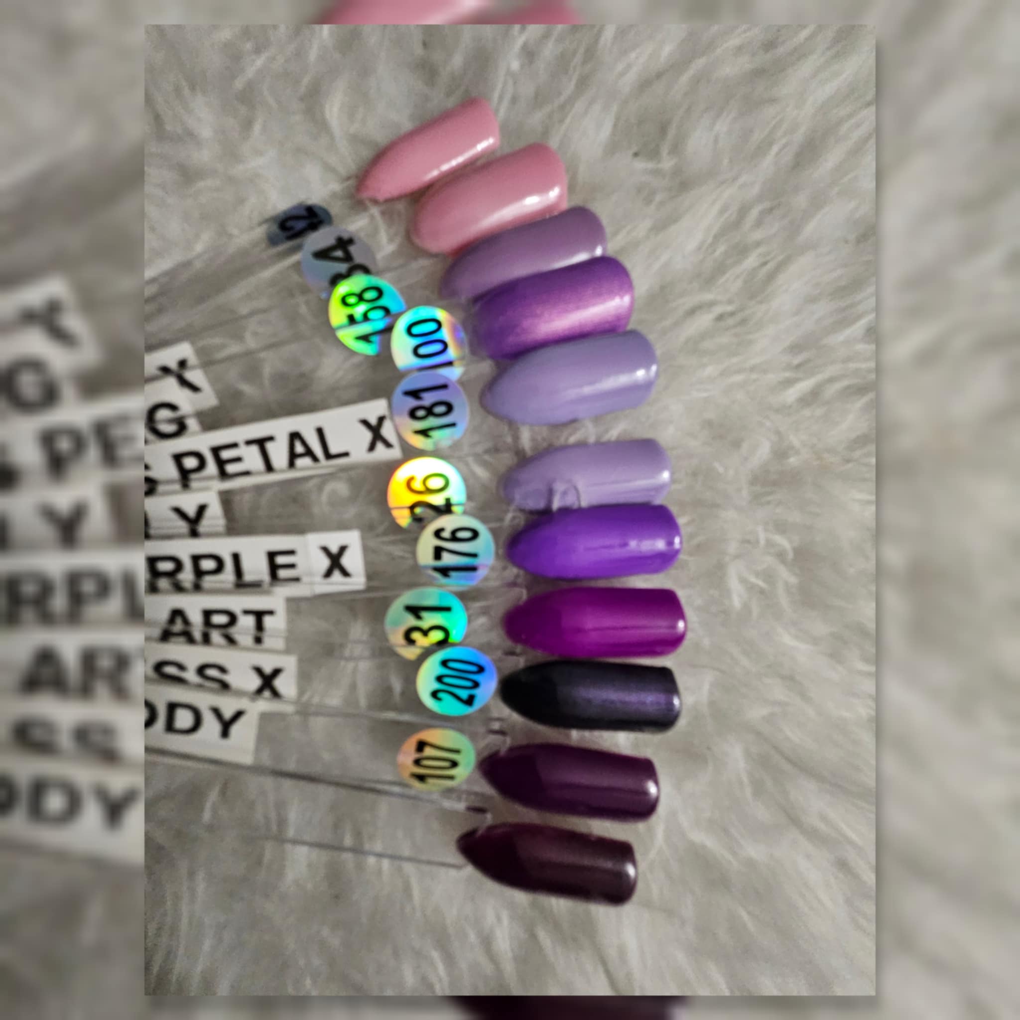 photo type d'onlges et couleurs 