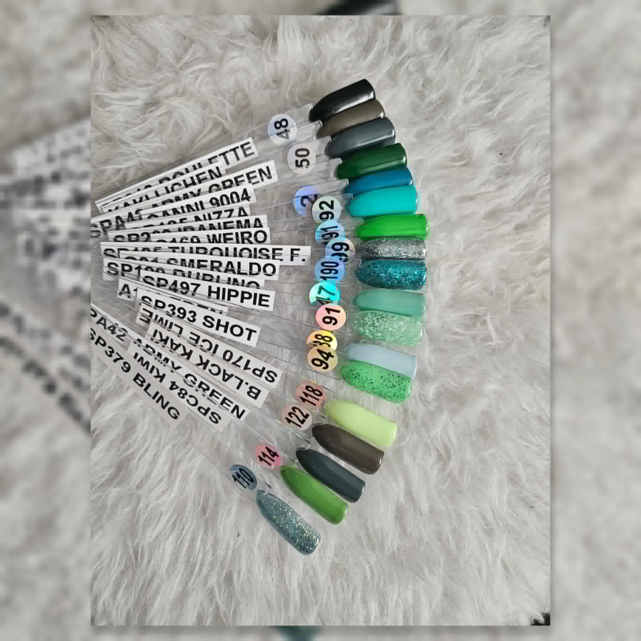 photo type d'onlges et couleurs 