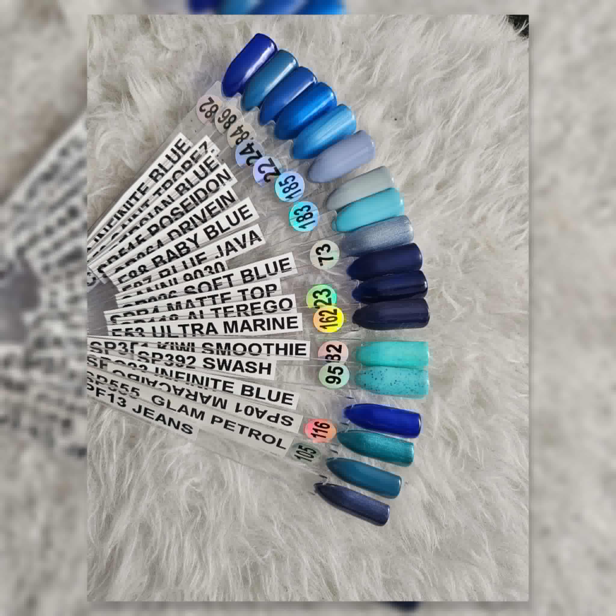 photo type d'onlges et couleurs 